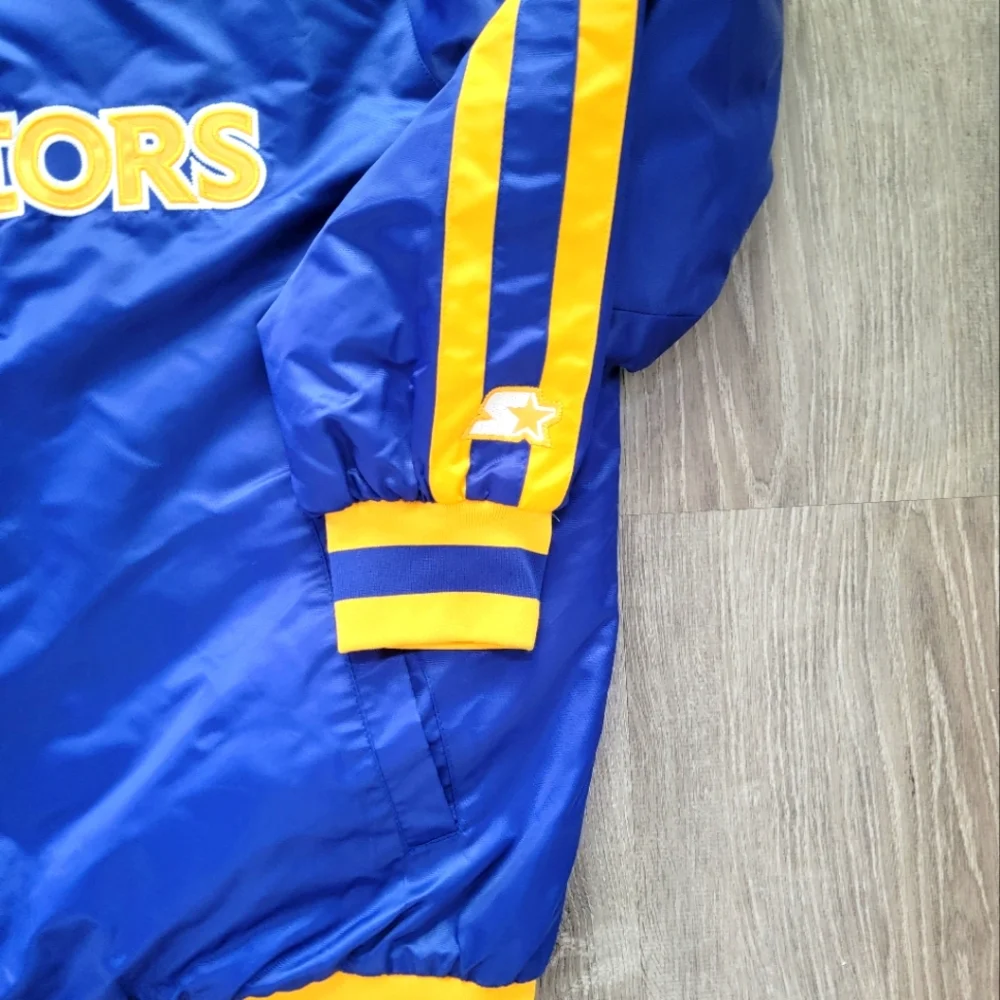 BRAND NEW Golden State Starter Satin Jacket Men's Size XL - Picture 6 of 7